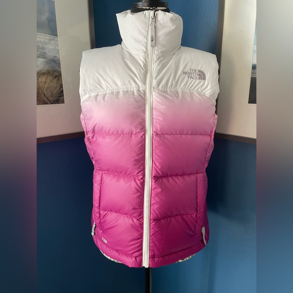 The North Face pink ombré vest